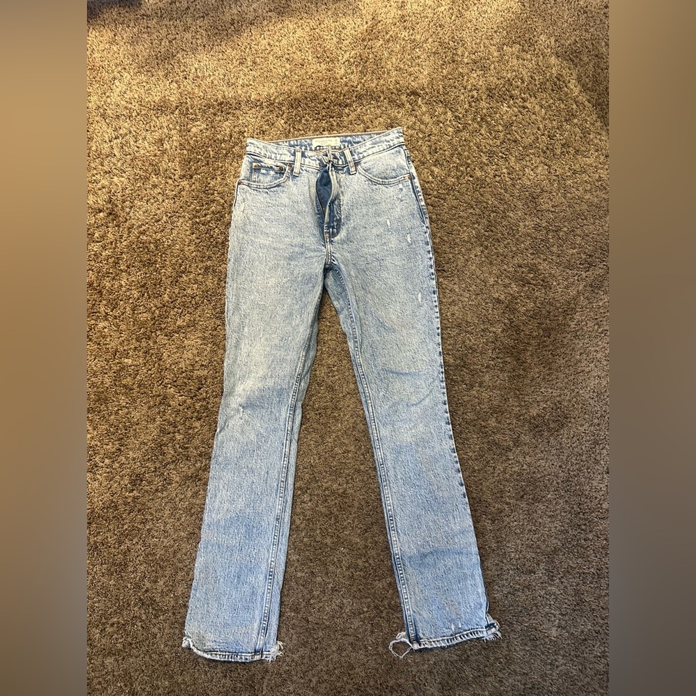 Abercrombie & Fitch Light Wash Straight Leg Jeans